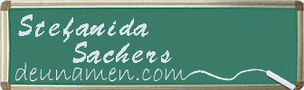 Stefanida Sachers Visitenkarte